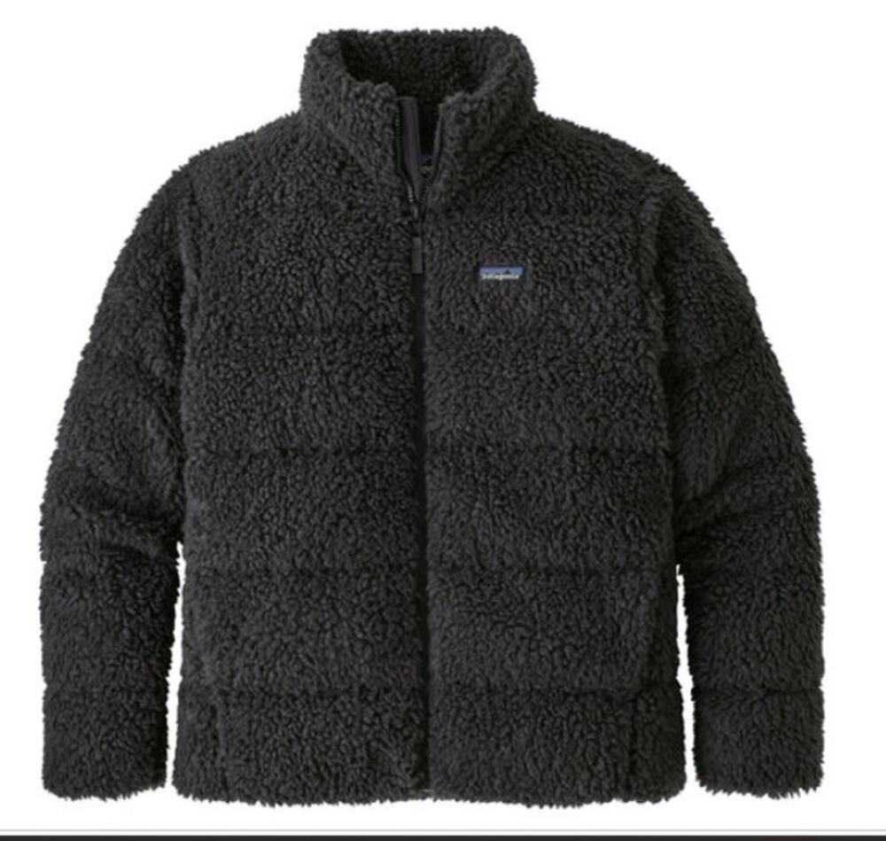 Men's Patagonia 26755 Recycled High Pile Fleece Down Jacket Grey INBK Size Large